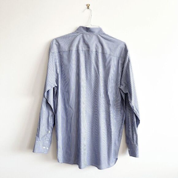 Nautica Mens Dress Shirt Cotton Button Down Long Sleeve Blue US Neck Size 16 - Picture 2 of 7